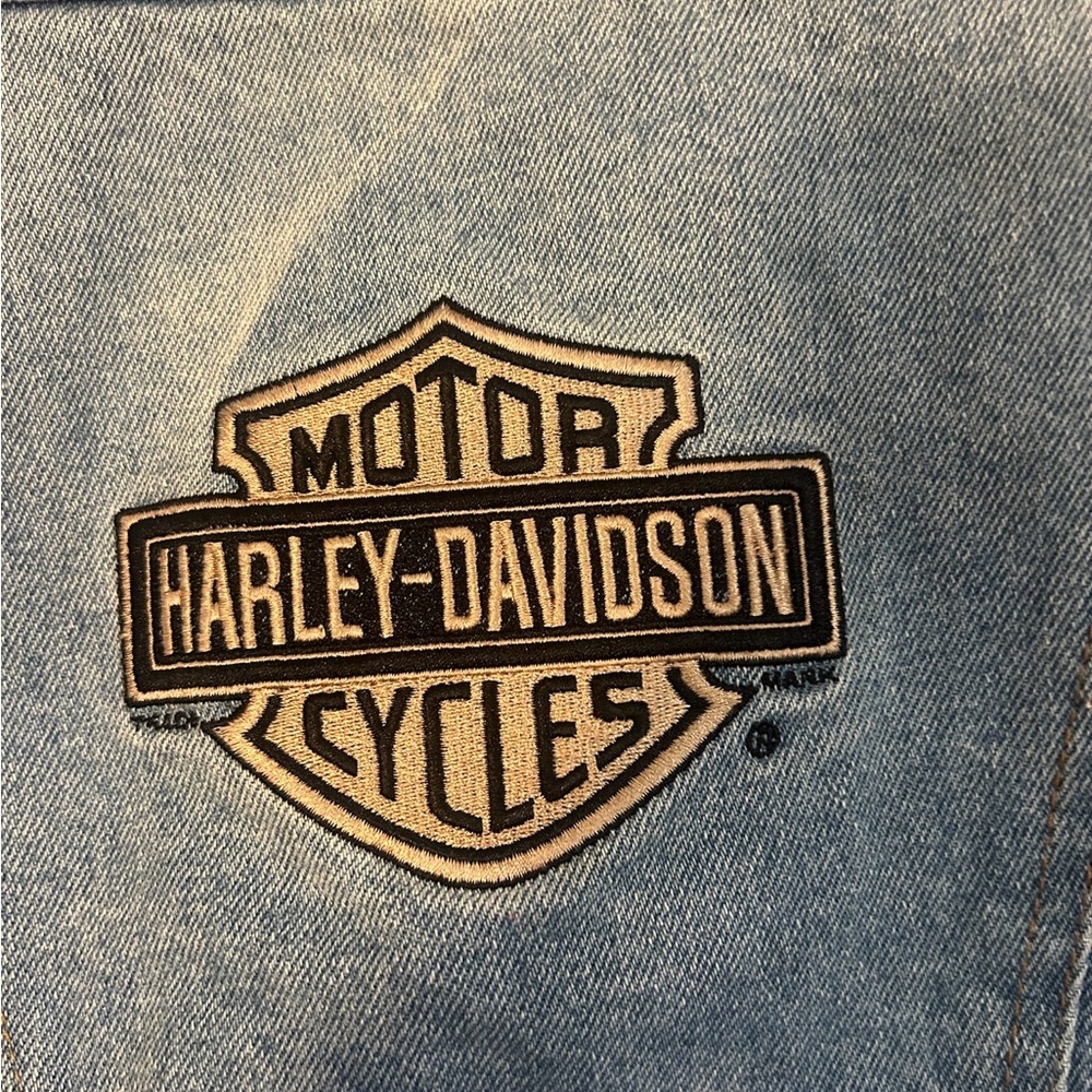 HARLEY DAVIDSON ~ dog denim jacket/vest size Medium** - Picture 5 of 8
